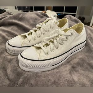 White Platform Converse